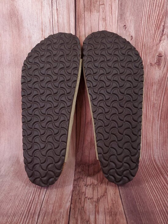 Birkenstock Arizona Mens 12 EU 45 Soft Footbed Suede Taupe Sandals Comfort main image 7
